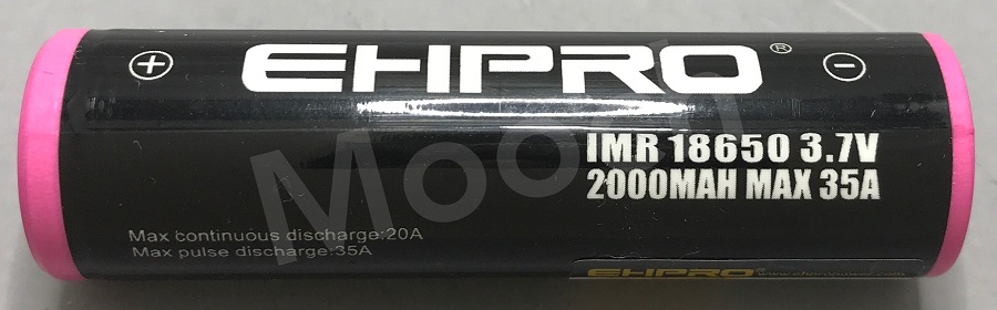 EHPRO Pink-Black 2000mAh 35A 18650 Battery